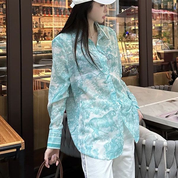 ディオール Toile de Jouy モチーフ ロングブラウス deo81962
